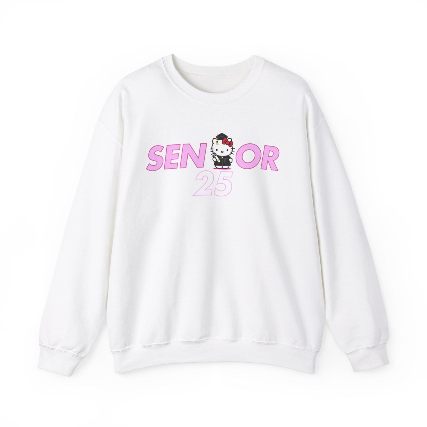 Senior 2025 Crewneck Sweatshirt - Hello Kitty Design