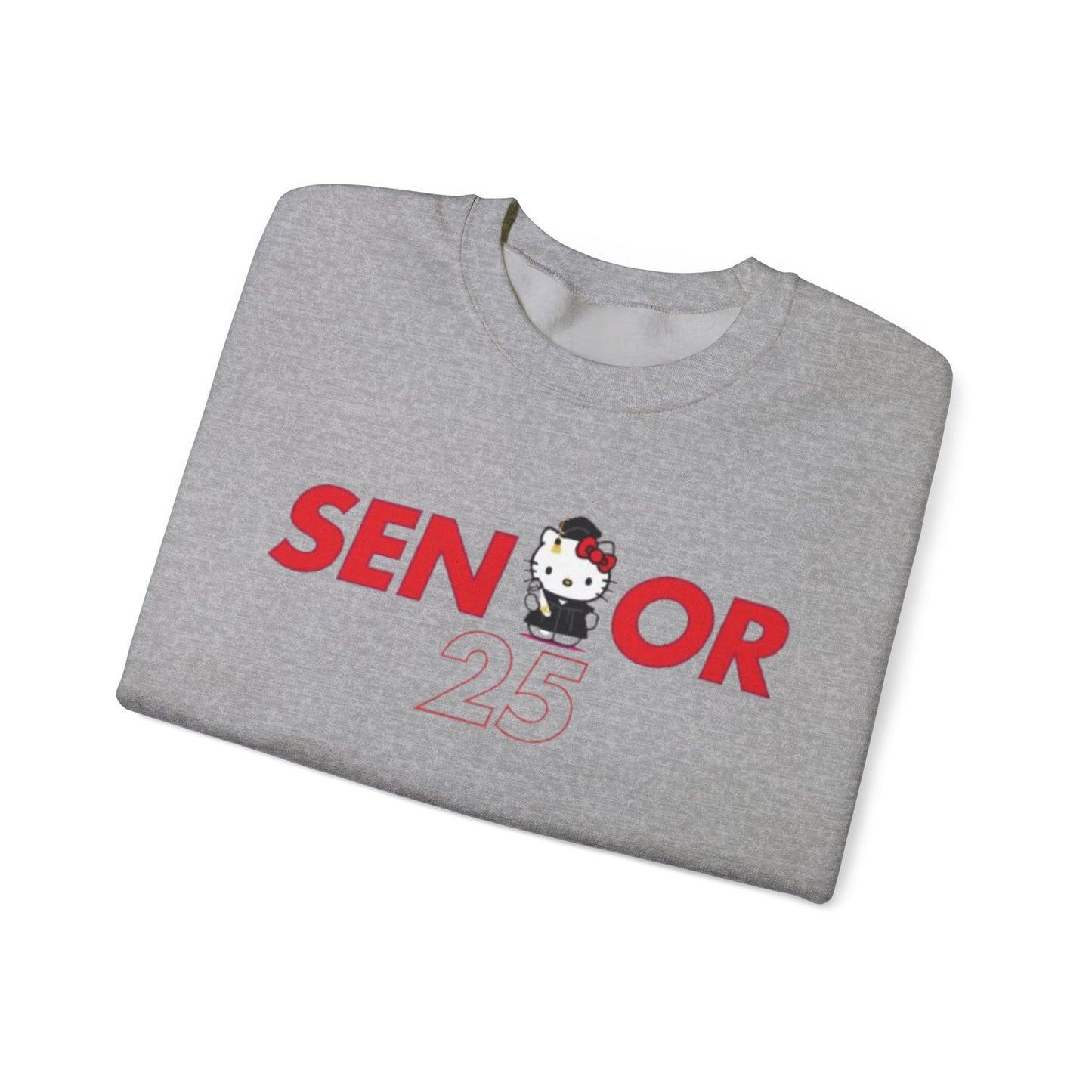 Senior 2025 Crewneck Sweatshirt - Hello Kitty Design