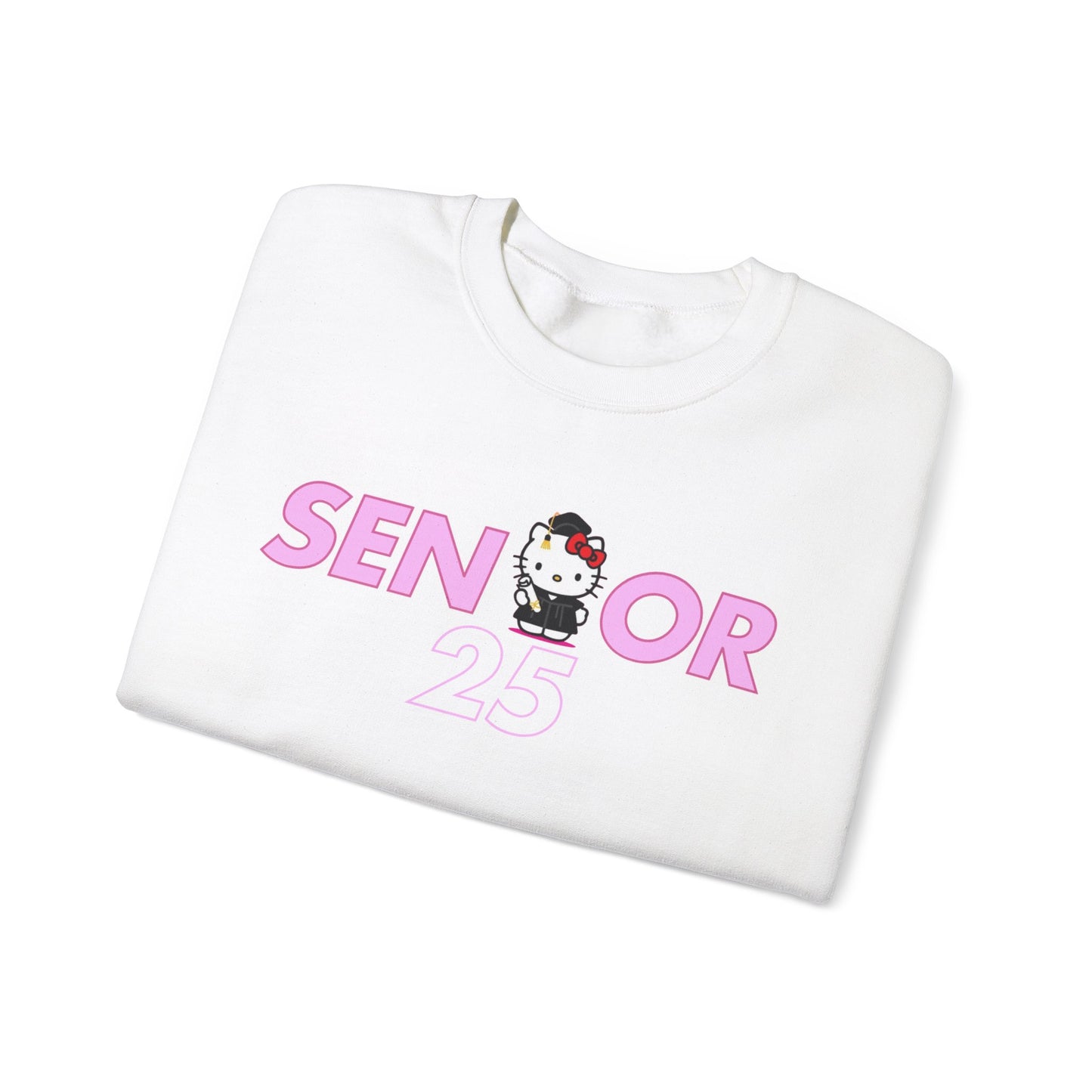 Senior 2025 Crewneck Sweatshirt - Hello Kitty Design