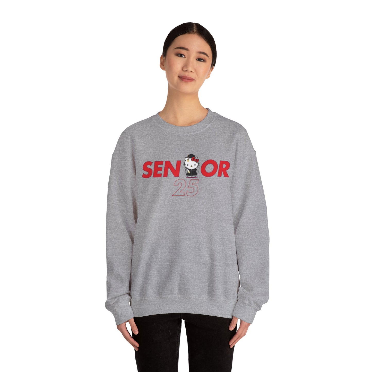 Senior 2025 Crewneck Sweatshirt - Hello Kitty Design