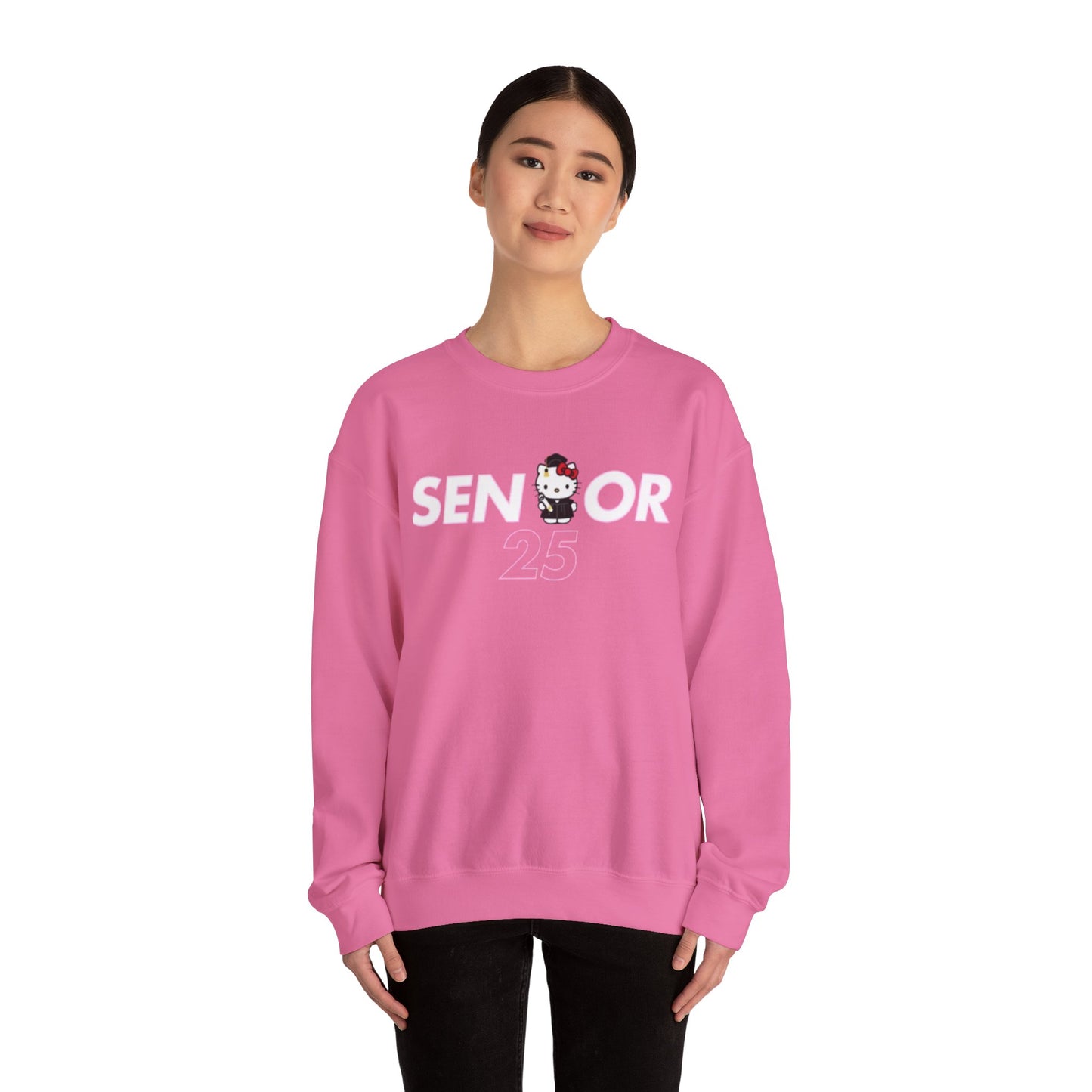 Senior 2025 Crewneck Sweatshirt - Hello Kitty Design