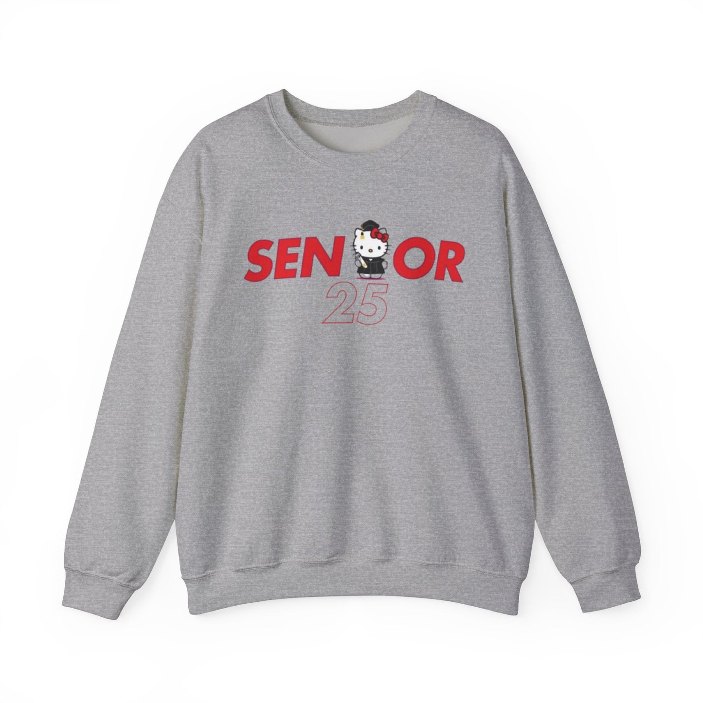 Senior 2025 Crewneck Sweatshirt - Hello Kitty Design