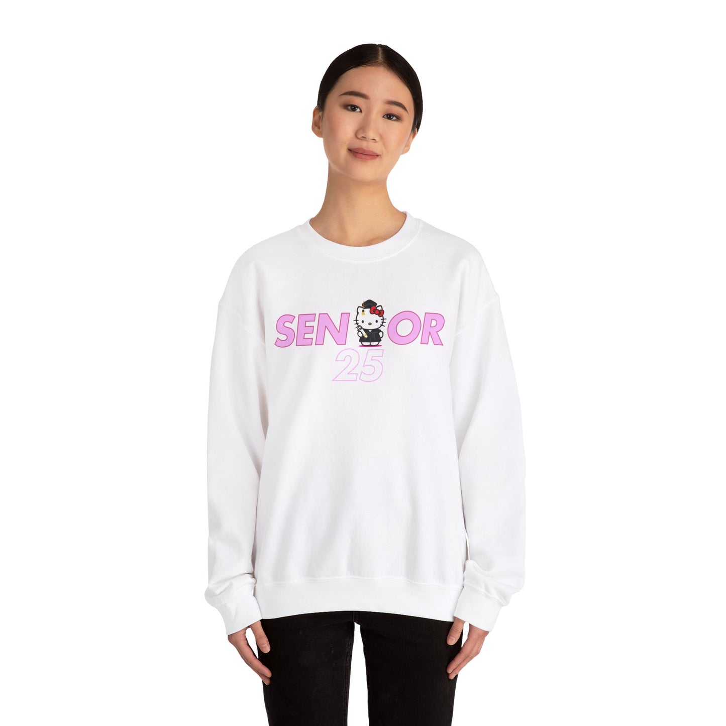 Senior 2025 Crewneck Sweatshirt - Hello Kitty Design