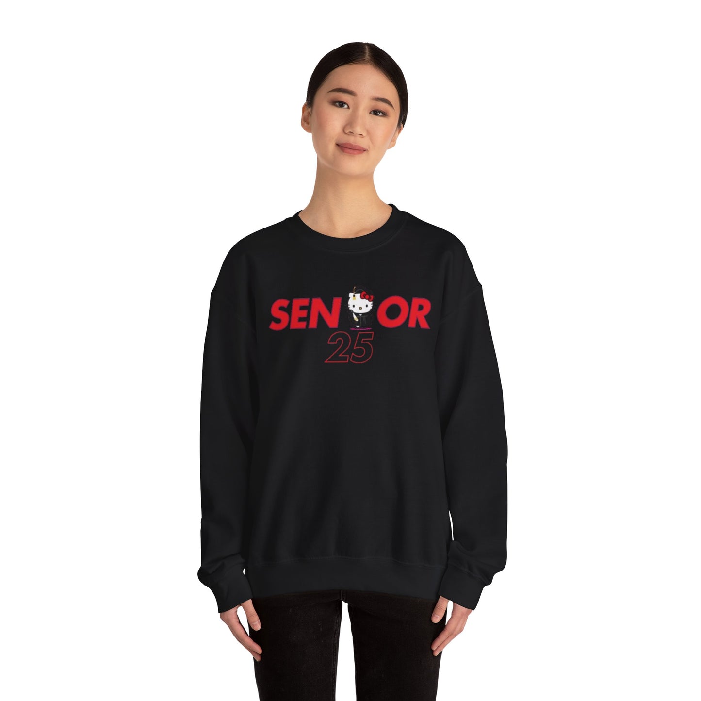 Senior 2025 Crewneck Sweatshirt - Hello Kitty Design